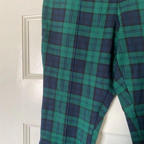 Old Navy Green and Blue Plaid Stretchy Pants - Picture 4 of 5